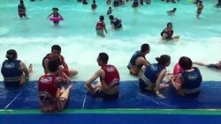 CLEAN : Concrete beach lures Chinese to world's largest building News Clip