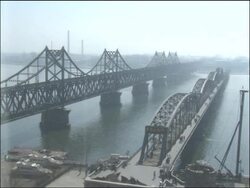 Morning scene at China-North Korea border News Clip