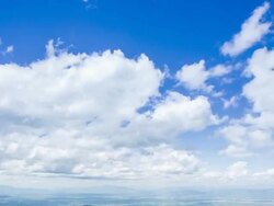 HD Time lapse of clouds moving with clear blue sky background Stock Footage