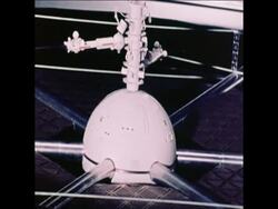 SYND 9 8 76 US ANIMATION OF PLANNED SPACE STATION News Clip