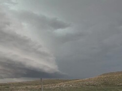 Rotating Supercell Thunderstorm, Storm Clouds Stock Footage
