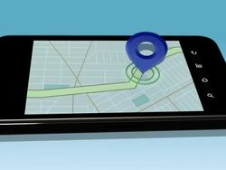 Navigation on Smartphone Stock Footage