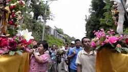 CLEAN : Salvador Catholics hold colourful traditional march News Clip