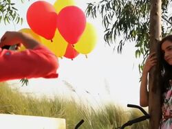 Young couple romancing in the forest, Haryana, India Stock Footage