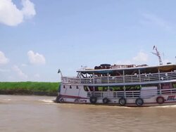 Idyllic Scenes From A Boat Ride Across The Amazon Stock Footage