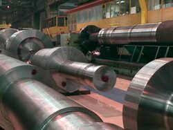 MS Shot of  bending roller / Volklingen, Saarland, Germany Stock Footage