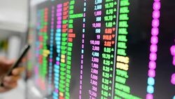 Stock market graph and tecnical analysis stock Stock Footage