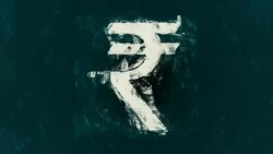 Art Indian Rupee Symbol Stock Footage