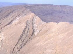 Aerial Makhtesh Katan, Negev, Israel Stock Footage