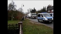 Protestors briefly halt nuclear waste trucks News Clip