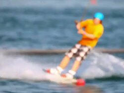 HD Wakeboarder on Lake Stock Footage