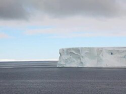 WS POV Tabular iceberg in open water /  Weddell sea,  Antarctica  Stock Footage