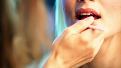 Makeup procedure. Stock Footage