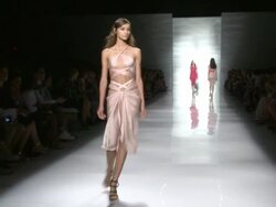 EVENT CAPSULE CLEAN - Reem Acra - Spring 2015 Mercedes-Benz Fashion Week Stock Footage