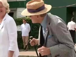 Lord Kindersley at Wimbledon 2013 Video Sightings Stock Footage