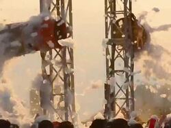 Concert Area With Machine Making Bubbles In The Evening Stock Footage