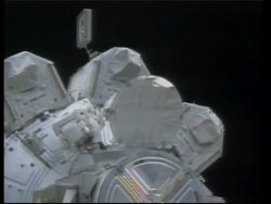 Crew in final space walk before returning home News Clip