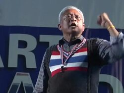 Suthep Thueaksuban Thai Protest Leader Stock Footage