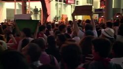 CLEAN : Clashes beetween protesters and police News Clip