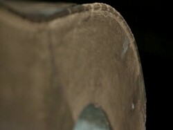 CU SLO MO Shot of skater wall riding over archway / Venice, California, United States Stock Footage