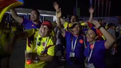 Colombia fans celebrate WC victory over Poland Instructional Video