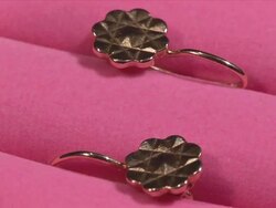 Gold ear-rings rotate Stock Footage