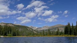 Time lapse clouds over Lost Lake Indian Peaks Wilderness Colorado Stock Footage