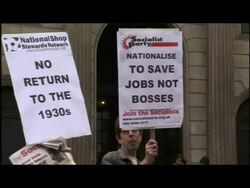 Bank of England Protest over the Credit Crunch News Clip