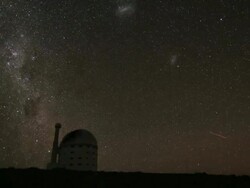 Observatory Day to Starry Night Stock Footage