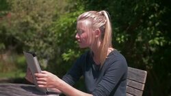 Garden tablet PC Stock Footage