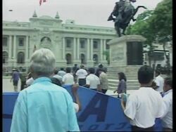 PERU: LIMA: STREET VENDORS MARCH TO CONGRESS Instructional Video