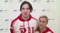 CLEAN : Russian figure skaters celebrate best mome News Clip