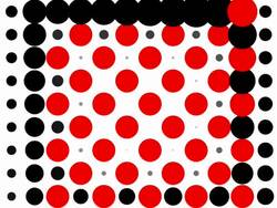CHESSBOARD PATTERN : dots, spiral progress, finally disappear (TRANSITION) Stock Footage