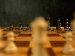 Chess game setup (NTSC) Stock Footage