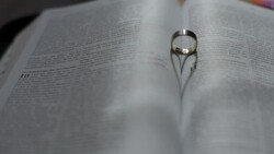 Rings on the Bible - Stock Footage Stock Footage