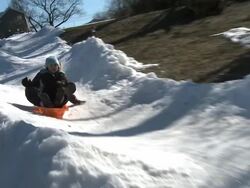 Luge - Girl #8 Stock Footage