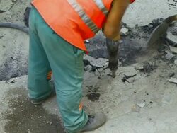 Man with Jackhammer Stock Footage