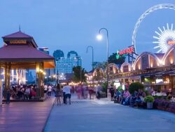 Crowd people walking on shopping street Stock Footage