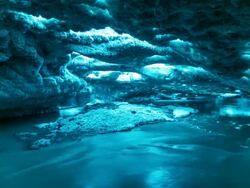 HD time-lapse: Ice Cave at vatnajokull Glacier jokulsaron Iceland Stock Footage
