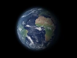 Earth 360 rotation and zoom centered on Australia Stock Footage