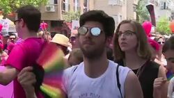 CLEAN : Israel: Tens of thousands attend Gay Pride in Tel Aviv News Clip