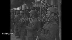 George II of Greece watches military parade News Clip