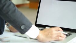 HD : Businessman is analyzing business data Stock Footage