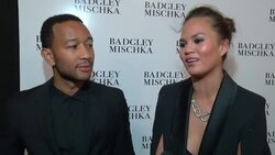 John Legend and Chrissy Teigen attend Badgley Mischka fashion show News Clip
