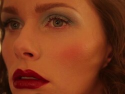 Make-up artist at work Stock Footage