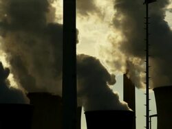 HD Coal Power Plant Emissions (Real Time) Stock Footage