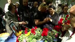 Mourners attend funeral for one of the victims of the fire at trade union building News Clip