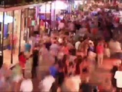 Bourbon street, New Orleans Stock Footage
