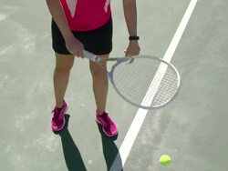 Women playing tennis. - Slow Motion Stock Footage