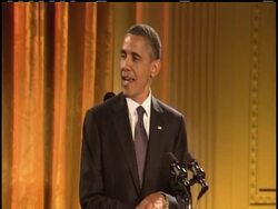 Performers including rapper Common, who touched off controversy among some Republicans for his lyrics, showed off their talents at the White House during an evening of poetry. News Clip